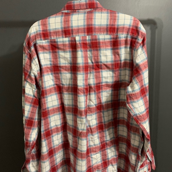 Cabela’’s NWOT Red, Blue, and White Flannel Shirt - Picture 2 of 3